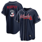 Atlanta Braves #3 Dale Murphy Player Navy USA 250 Fourth Of July Limited Home Game Stitched Baseball Jersey