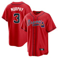Atlanta Braves #3 Dale Murphy Player Red Home Game Stitched Baseball Jersey