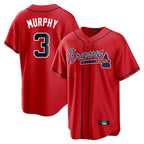 Atlanta Braves #3 Dale Murphy Player Red Home Game Stitched Baseball Jersey