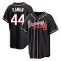 Atlanta Braves #44 Hank Aaron Player Black Fashion Out Game Stitched Baseball Jersey