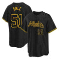 Atlanta Braves #51 Chris Sale Player Black Snake Skin City Home Game Stitched Baseball Jersey