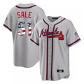 Atlanta Braves #51 Chris Sale Player Gray USA 250 Fourth Of July Limited Home Game Stitched Baseball Jersey
