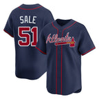 Atlanta Braves #51 Chris Sale Player Navy Limited Home Game Stitched Baseball Jersey