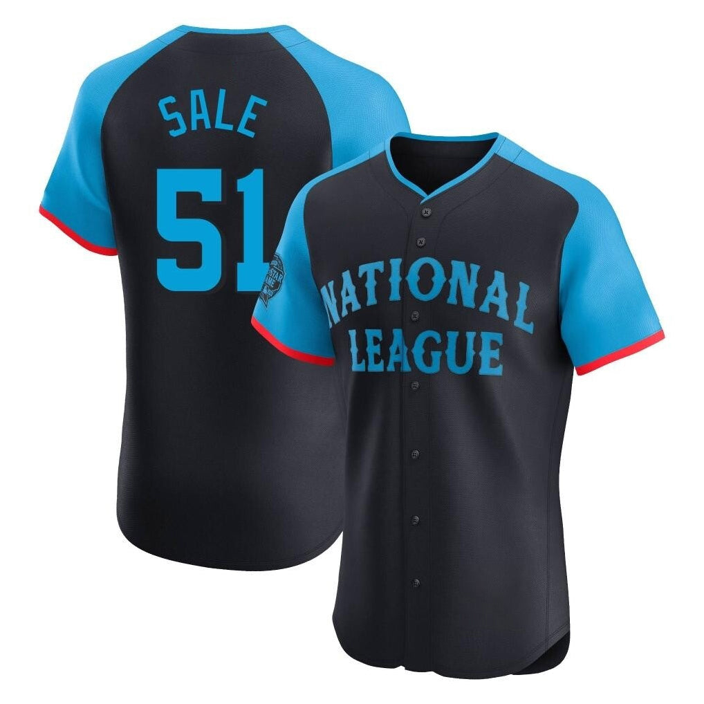 Atlanta Braves #51 Chris Sale Player Navy National League All-Star Limited Elite Game Stitched Baseball Jersey