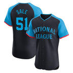 Atlanta Braves #51 Chris Sale Player Navy National League All-Star Limited Elite Game Stitched Baseball Jersey