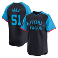 Atlanta Braves #51 Chris Sale Player Navy National League All-Star Limited Home Game Stitched Baseball Jersey
