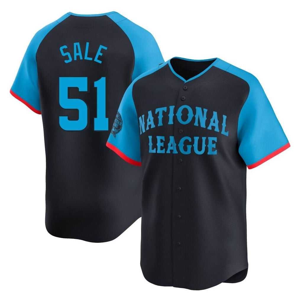 Atlanta Braves #51 Chris Sale Player Navy National League All-Star Limited Home Game Stitched Baseball Jersey