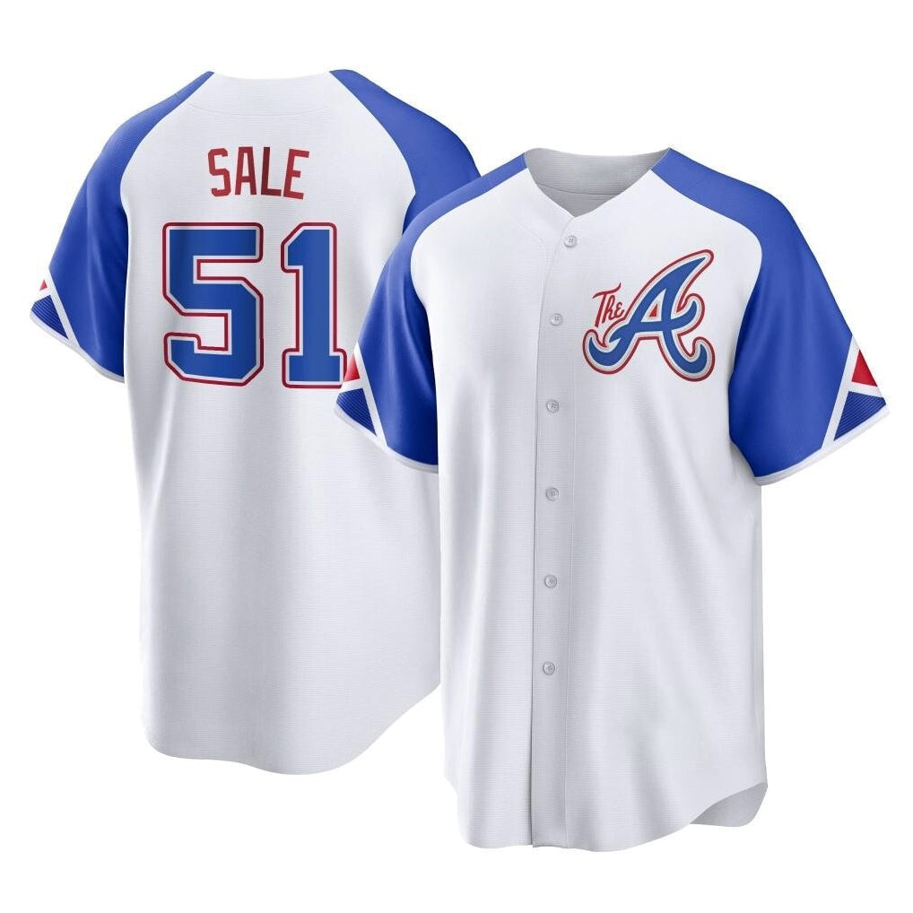 Atlanta Braves #51 Chris Sale Player White City Connect Home Game Stitched Baseball Jersey