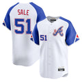 Atlanta Braves #51 Chris Sale Player White City Connect Limited Home Game Stitched Baseball Jersey