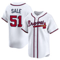 Atlanta Braves #51 Chris Sale White Home Limited Player Baseball Jersey