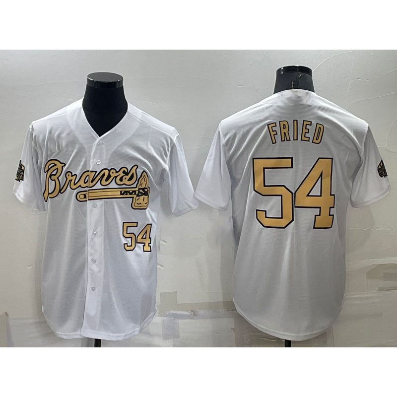 Atlanta Braves #54 Max Fried Number White 2022 All Star Stitched Cool Baseball Jersey