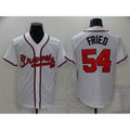 Atlanta Braves #54 Max Fried White Stitched Cool Baseball Jersey