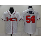 Atlanta Braves #54 Max Fried White Stitched Cool Baseball Jersey