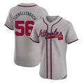 Atlanta Braves #56 Spencer Schwellenbach Player Gray Limited Elite Home Game Stitched Baseball Jersey