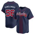 Atlanta Braves #56 Spencer Schwellenbach Player Navy Limited Home Game Stitched Baseball Jersey