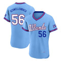 Atlanta Braves #56 Spencer Schwellenbach Player Powder Blue 2026 City Connect T-shirt Limited Elite Home Game Stitched Baseball Jersey
