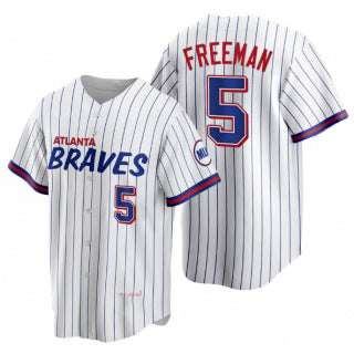 Atlanta Braves #5 Freddie Freeman White 2021 City Connect Stitched Baseball Jersey