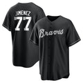 Atlanta Braves #77 Joe Jimenez Player Black Home Game Stitched Baseball Jersey