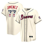 Atlanta Braves #77 Joe Jimenez Player Cream USA 250 Fourth Of July Limited Home Game Stitched Baseball Jersey