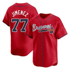 Atlanta Braves #77 Joe Jimenez Player Red Limited Home Game Stitched Baseball Jersey