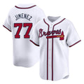 Atlanta Braves #77 Joe Jimenez Player White Limited Home Game Stitched Baseball Jersey