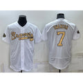 Atlanta Braves #7 Dansby Swanson White 2022 All Star Stitched Flex Baseball Jersey