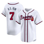 Atlanta Braves #7 Ha-Seong Kim Player White Limited Home Game Stitched Baseball Jersey