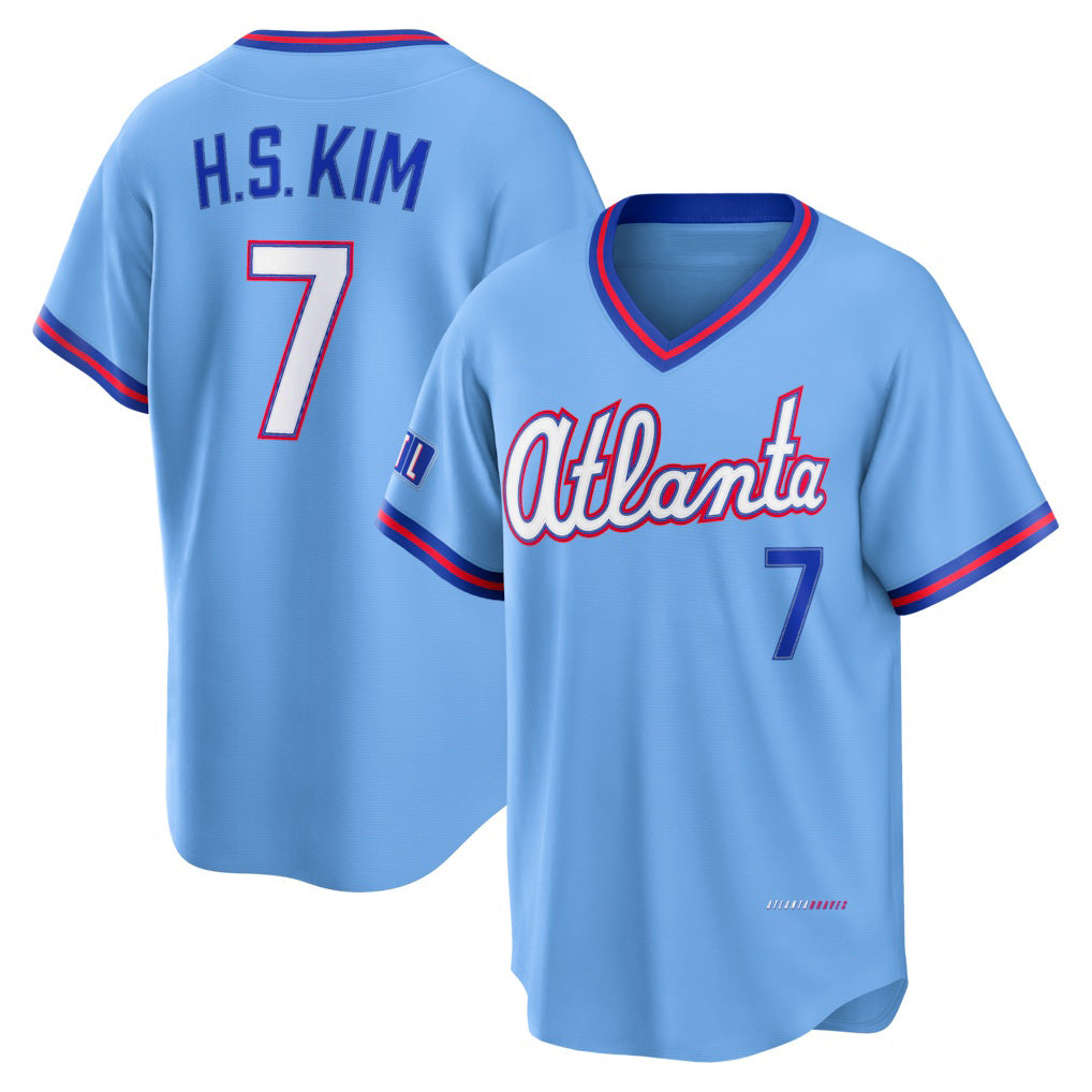 Atlanta Braves #7 Ha-Seong Kim Powder Blue 2026 City Connect Stadium Baseball Jersey