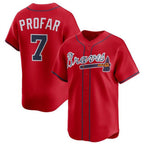 Atlanta Braves #7 Jurickson Profar Red 2025 Alternate Limited Stitched Baseball Jersey