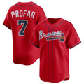 Atlanta Braves #7 Jurickson Profar Red 2025 Alternate Limited Stitched Baseball Jersey