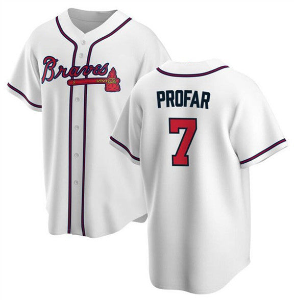 Atlanta Braves #7 Jurickson Profar White 2025 Cool Base Stitched Baseball Jersey