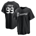 Atlanta Braves #99 Spencer Strider Player Black Home Game Stitched Baseball Jersey