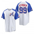 Atlanta Braves #99 Spencer Strider White 2023 City Connect Cool Base Stitched Baseball Jersey