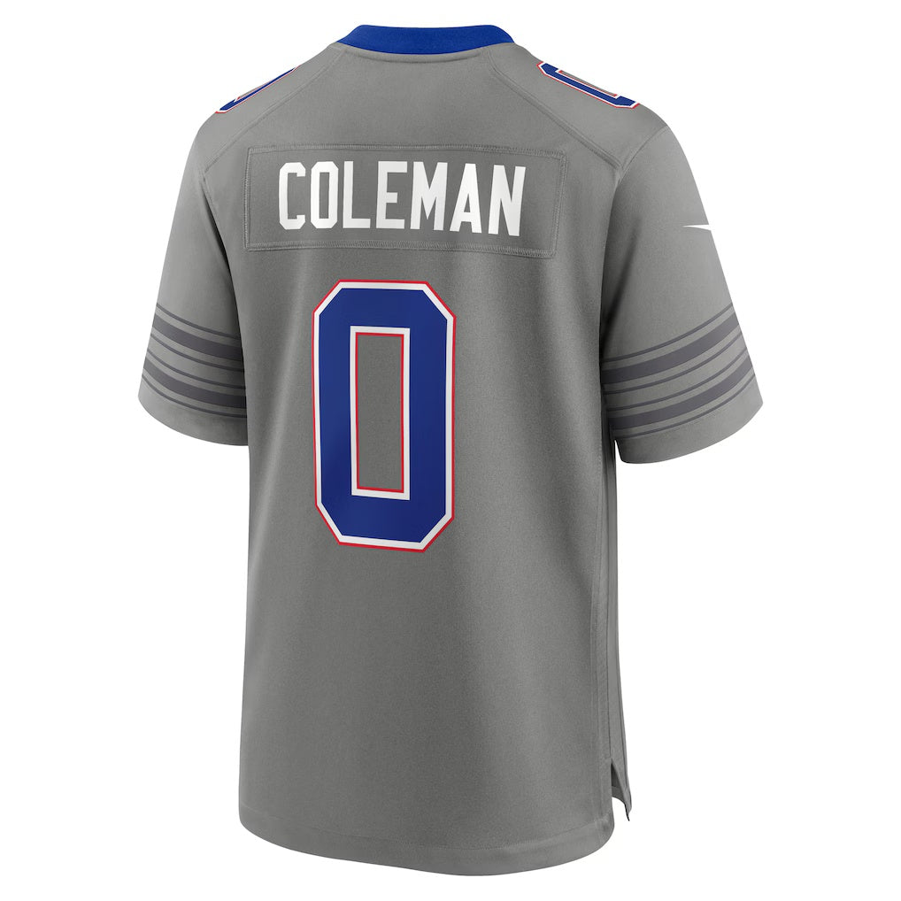 B.Bills #0 Keon Coleman Gray Nickel City Game Football Jersey