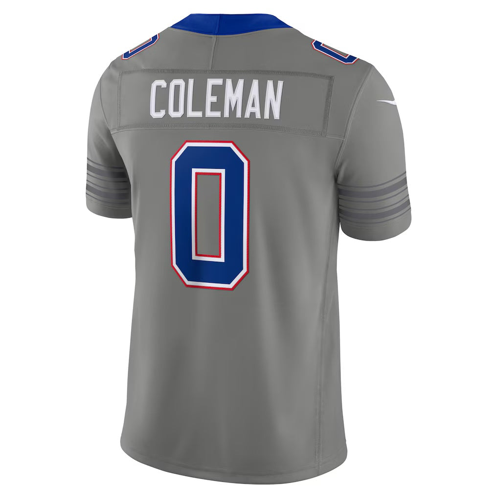 B.Bills #0 Keon Coleman Gray Nickel City Vapor F.U.S.E. Stitched Limited Football Jersey