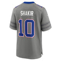 B.Bills #10 Khalil Shakir Gray Nickel City Game Football Jersey