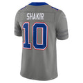 B.Bills #10 Khalil Shakir Gray Nickel City Vapor F.U.S.E. Stitched Limited Football Jersey