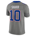B.Bills #10 Khalil Shakir Gray Nickel City Vapor F.U.S.E. Stitched Limited Football Jersey