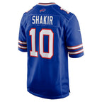 B.Bills #10 Khalil Shakir Royal Game Stitched Football American Jersey