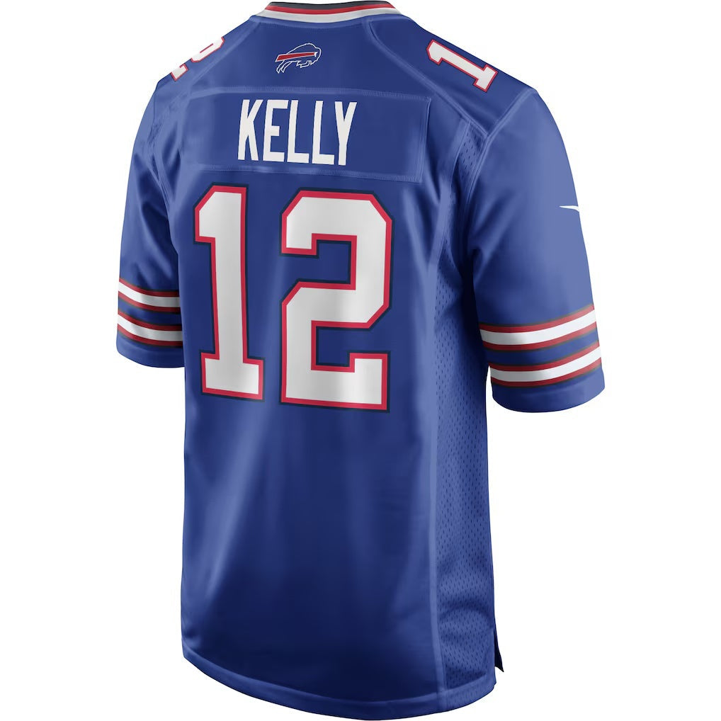 B.Bills #12 Jim Kelly Royal Game Retired Player Stitched Football American Jersey