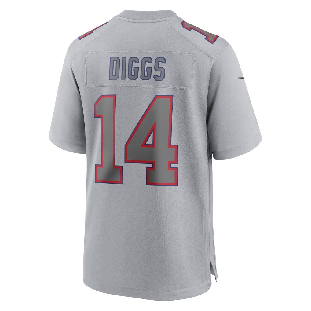 B.Bills #14 Stefon Diggs Atmosphere Fashion Game Jersey - Gray Stitched Football American Jersey