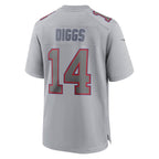 B.Bills #14 Stefon Diggs Atmosphere Fashion Game Jersey - Gray Stitched Football American Jersey