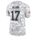 B.Bills #17 Josh Allen Arctic Camo 2024 Salute to Service Limited Stitched Football American Jersey