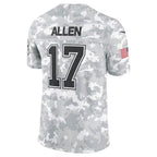 B.Bills #17 Josh Allen Arctic Camo 2024 Salute to Service Limited Stitched Football American Jersey