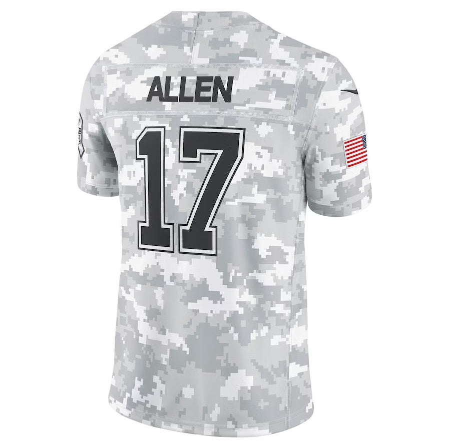 B.Bills #17 Josh Allen Arctic Camo 2024 Salute to Service Limited Stitched Football American Jersey