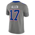 B.Bills #17 Josh Allen Gray Nickel City Vapor F.U.S.E. Stitched Limited Football Jersey