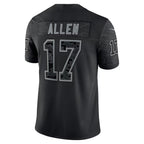 B.Bills #17 Josh Allen Reflective Limited Stitched Football American Jersey