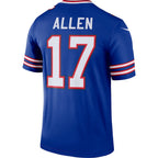 B.Bills #17 Josh Allen Royal Legend Player Performance Top Stitched Football American Jersey