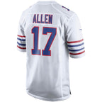 B.Bills #17 Josh Allen White Alternate Game Player Stitched Football American Jersey