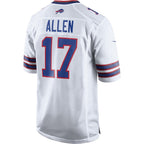 B.Bills #17 Josh Allen White Game Player Stitched Football American Jersey